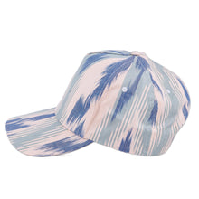 Load image into Gallery viewer, Handmade Ikat Patterned Blue and White Cotton Baseball Cap - Intrepid Blue | NOVICA