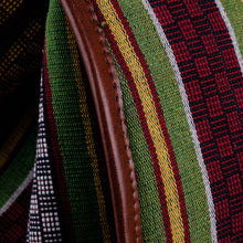 Load image into Gallery viewer, Adjustable Striped Green and Red Janda Cotton Backpack - Natural Traveler | NOVICA