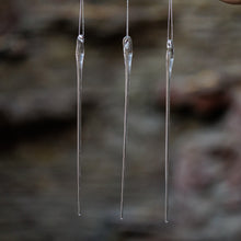 Load image into Gallery viewer, Set of Three Handblown Crystalline Glass Icicle Ornaments - Crystal Holidays | NOVICA
