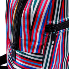 Load image into Gallery viewer, Geometric Ikat Patterned Red Mini Backpack from Uzbekistan - Ikat Adventures | NOVICA