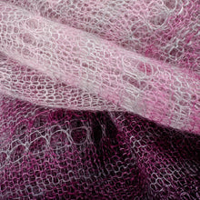 Load image into Gallery viewer, Handwoven Soft 100% Cashmere Wool Scarf in Fuchsia and White - Lilac Luxury | NOVICA