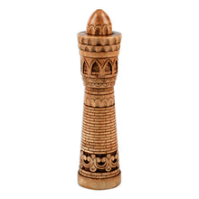 Load image into Gallery viewer, Hand-Carved Traditional Minaret Elm Tree Wood Sculpture - Regal Minaret | NOVICA