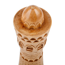 Load image into Gallery viewer, Hand-Carved Traditional Minaret Elm Tree Wood Sculpture - Regal Minaret | NOVICA