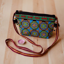 Load image into Gallery viewer, Floral Patterned Colorful Iroki Embroidered Sling Bag - Palace Spring | NOVICA