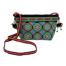 Load image into Gallery viewer, Floral Patterned Colorful Iroki Embroidered Sling Bag - Palace Spring | NOVICA