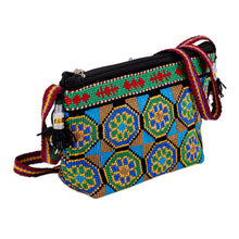 Load image into Gallery viewer, Floral Patterned Colorful Iroki Embroidered Sling Bag - Palace Spring | NOVICA