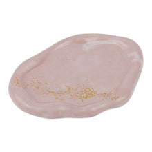 Load image into Gallery viewer, Pink Plaster Tealight Candleholder and Tray Set (3 Pieces) - Pink Fragrance | NOVICA