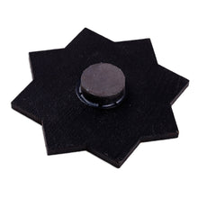 Load image into Gallery viewer, Lacquered Hand-Painted Papier Mache Floral Star Magnet - Floral Star | NOVICA
