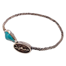 Load image into Gallery viewer, Traditional Polished Natural Turquoise Pendant Bracelet - Joyful Hope | NOVICA