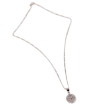 Load image into Gallery viewer, Baroque-Inspired Oval Sterling Silver Pendant Necklace - Medal of Eminence | NOVICA
