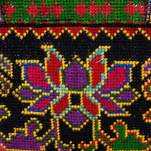 Load image into Gallery viewer, Viscose Sling Bag with Classic Floral Embroidered Pattern - Grace in Uzbekistan | NOVICA