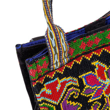 Load image into Gallery viewer, Viscose Sling Bag with Classic Floral Embroidered Pattern - Grace in Uzbekistan | NOVICA