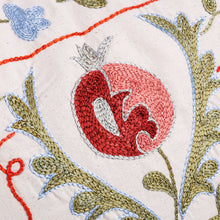 Load image into Gallery viewer, Green, Red and Blue Embroidered Cotton Pillow Sham - Bewitched Forest | NOVICA