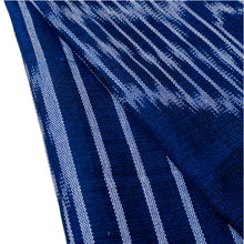 Load image into Gallery viewer, Hand-Woven Fringed Cotton Ikat Scarf in Blue with Stripes - Electric Blue | NOVICA
