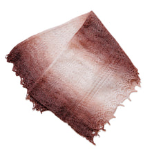 Load image into Gallery viewer, Handwoven Soft 100% Cashmere Wool Scarf in Brown and White - Earth's Act | NOVICA