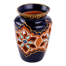 Load image into Gallery viewer, Hand-Painted Vase-Shaped Porcelain Tealight Candleholder - Traditional Lights | NOVICA