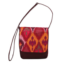 Load image into Gallery viewer, Quilted Shoulder Bag with Ikat Patterns and Adjustable Strap - Ikat Summer Beauty | NOVICA