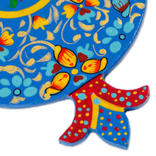 Load image into Gallery viewer, Painted Lacquered Pomegranate-Shaped Walnut Wood Ornament - Classic Pomegranate | NOVICA