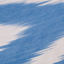 Load image into Gallery viewer, Blue and White Ikat Patterned Cotton Zippered Cosmetic Bag - Ikat Serenity | NOVICA