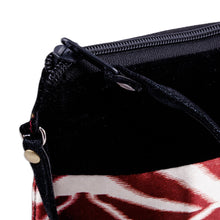 Load image into Gallery viewer, Black Wristlet with Ikat Accent Handcrafted in Uzbekistan - Glam Style | NOVICA