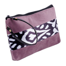 Load image into Gallery viewer, Handcrafted Wristlet with Ikat Accent in Purple Shades - Glam Fashion | NOVICA