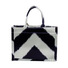 Load image into Gallery viewer, Handcrafted Tote Bag with Ikat Motifs in Black and White - Splendorous Elegance | NOVICA