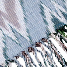 Load image into Gallery viewer, Chevron-Inspired Handmade Colorful Fringed Cotton Ikat Scarf - Rays of Grace | NOVICA