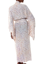 Load image into Gallery viewer, Fair Trade Floral Patterned Women's Robe from Indonesia - Bali Arabesques | NOVICA