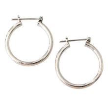 Load image into Gallery viewer, Sterling Silver Hoop Earrings (1 Inch) - Moonlit Goddess | NOVICA