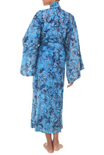 Load image into Gallery viewer, Batik Patterned Robe 'Sapphire Dreams'