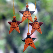 Load image into Gallery viewer, Maroon Green Santa Stars