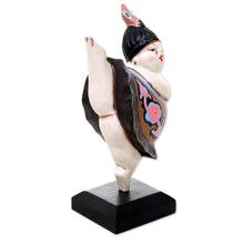 Load image into Gallery viewer, Artisan Crafted Wood Ballerina Statuette from Bali - Ballet Dancer III | NOVICA