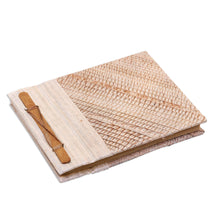 Load image into Gallery viewer, Artisan Crafted Natural Fiber Notebook with 40 Blank Pages - Banana Cream | NOVICA