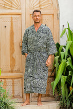 Load image into Gallery viewer, 100% Cotton Artisan Batik Robe - Bedeg | NOVICA
