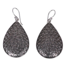 Load image into Gallery viewer, Buddha Theme Sterling Silver Earrings Handcrafted in Bali - Buddha's Curls | NOVICA
