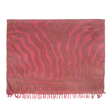 Load image into Gallery viewer, Handmade Pink and Brown Rayon Sarong from Indonesia - Coral Flow | NOVICA