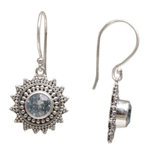 Load image into Gallery viewer, Hand Crafted Blue Topaz Sterling Silver Dangle Earrings - Blue Sunshine | NOVICA