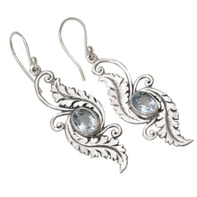 Load image into Gallery viewer, Blue Topaz Sterling Silver Dangle Earrings from Indonesia - Morning Garden | NOVICA