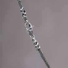 Load image into Gallery viewer, Sterling Silver Helmet Pendant Necklace from Indonesia - Hayam Wuruk Helmet | NOVICA
