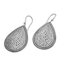 Load image into Gallery viewer, Sterling Silver Teardrop Dangle Earrings from Indonesia - Disco Party | NOVICA