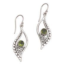 Load image into Gallery viewer, Peridot and Sterling Silver Dangle Earrings from Indonesia - Jungle Dew | NOVICA