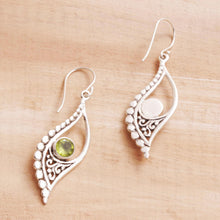 Load image into Gallery viewer, Peridot and Sterling Silver Dangle Earrings from Indonesia - Jungle Dew | NOVICA