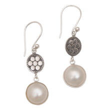 Load image into Gallery viewer, Cultured Mabe Pearl and Sterling Silver Earrings - Over the Moon | NOVICA
