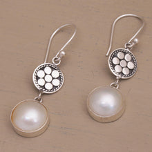 Load image into Gallery viewer, Cultured Mabe Pearl and Sterling Silver Earrings - Over the Moon | NOVICA