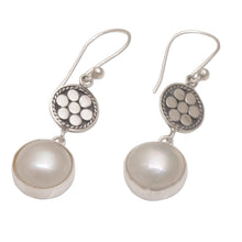 Load image into Gallery viewer, Cultured Mabe Pearl and Sterling Silver Earrings - Over the Moon | NOVICA