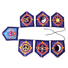 Load image into Gallery viewer, Batik Rayon Wall Hanging with Spiritual Symbols from Bali - Symbols of Life | NOVICA