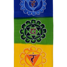 Load image into Gallery viewer, Floral Chakra Batik Rayon Wall Hanging from Bali - Meditation Chakra | NOVICA