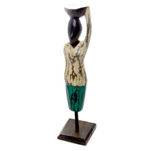Load image into Gallery viewer, Hand Carved Albesia Wood Abstract Woman Statuette from Bali - Bali Endeavor | NOVICA