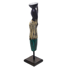 Load image into Gallery viewer, Hand Carved Albesia Wood Abstract Woman Statuette from Bali - Bali Endeavor | NOVICA