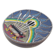 Load image into Gallery viewer, Handmade Coconut Shell and Wood Kalimba Thumb Piano - Early to Rise | NOVICA